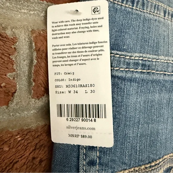 Silver Jeans Men's Bootcut * Craig * New With Tags 34x30 - Picture 5 of 9